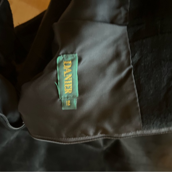 Vintage Danier Black Leather Midi Skirt Sz 12 - Picture 9 of 14